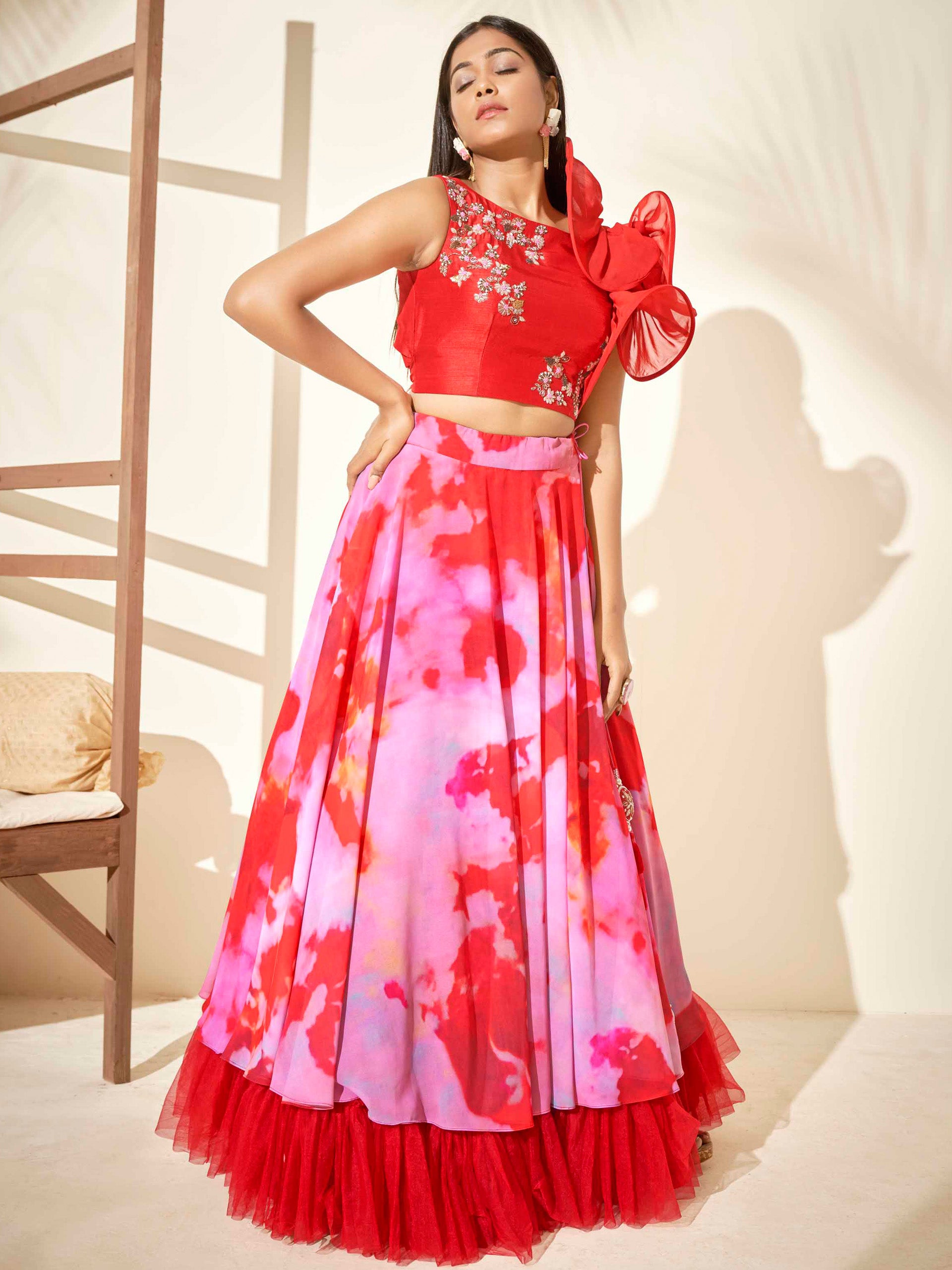 Tie Dye Lehenga Set image 1