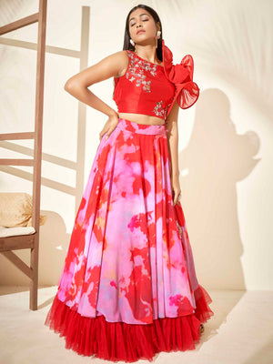 Tie Dye Lehenga Set image 1