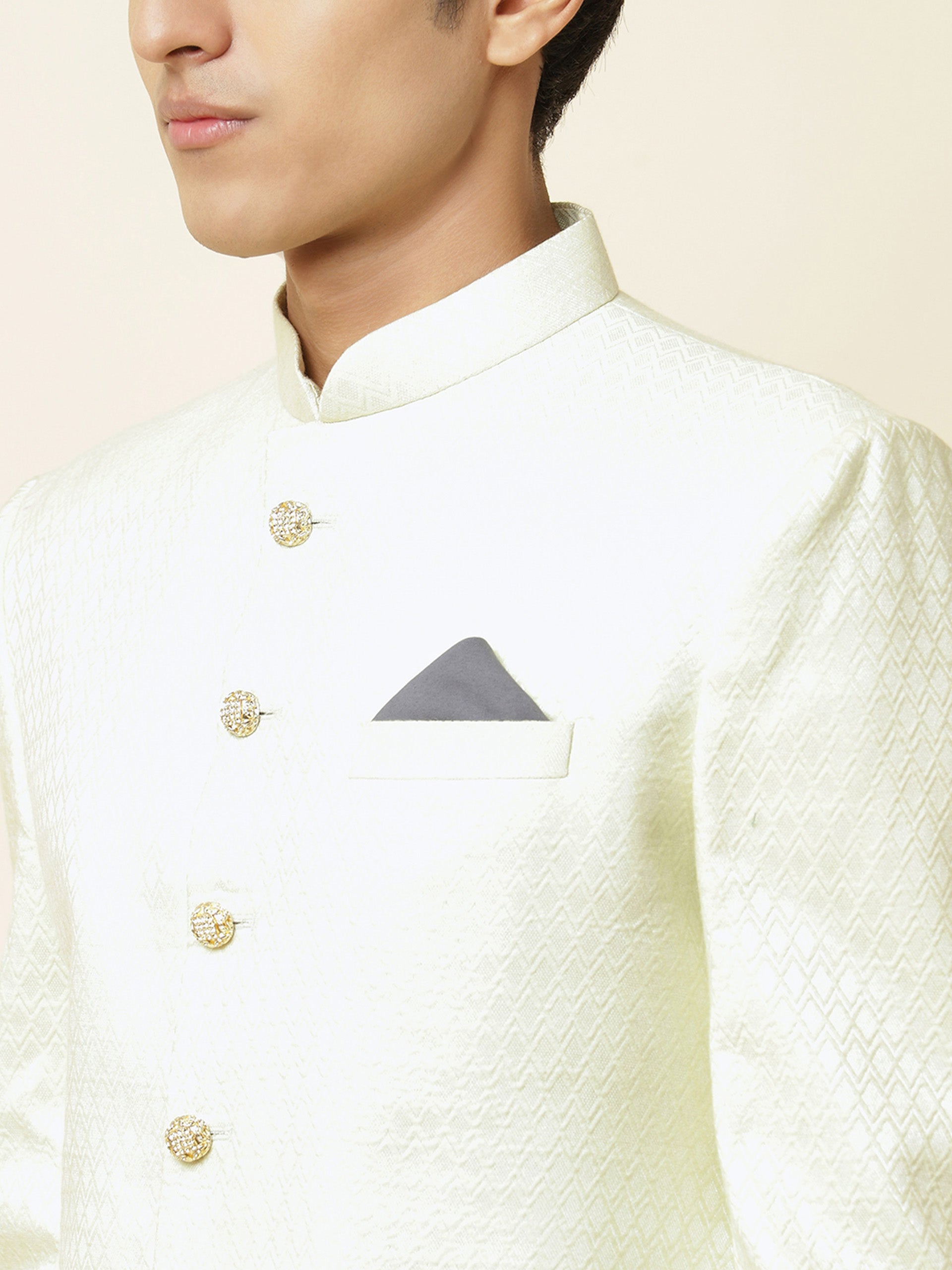 Mint Green Sherwani Set image 1