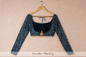 Prussian Blue Lehenga Set image 3