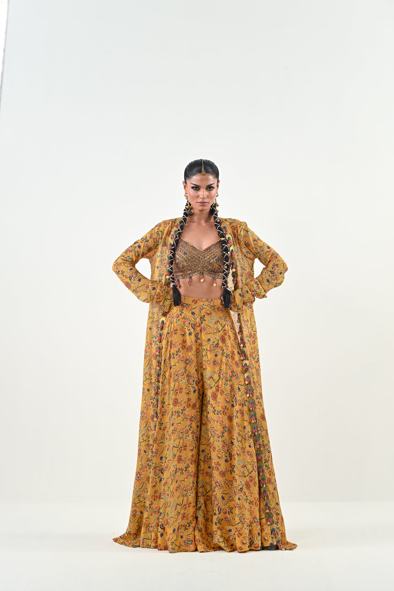 M FLARED PANT EMBROIDERED JACKET SET image 5