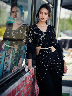 Black Pant Saree image 0