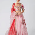 Light Pink Ombre Lehenga Set image 0