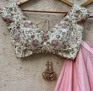 Pink Embroidered Lehenga Set image 2