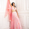 Pink Floral Multi Sequins Co-ord Set image 0