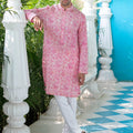 Pink Floral Cotton Kurta Set image 0