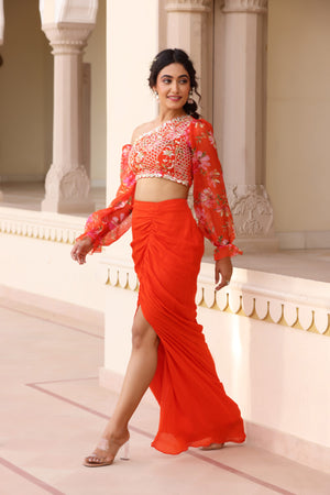 Gathered Drape Skirt Set image 13