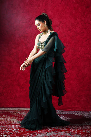 Aria Drape Skirt with Bustier and Cape image 5