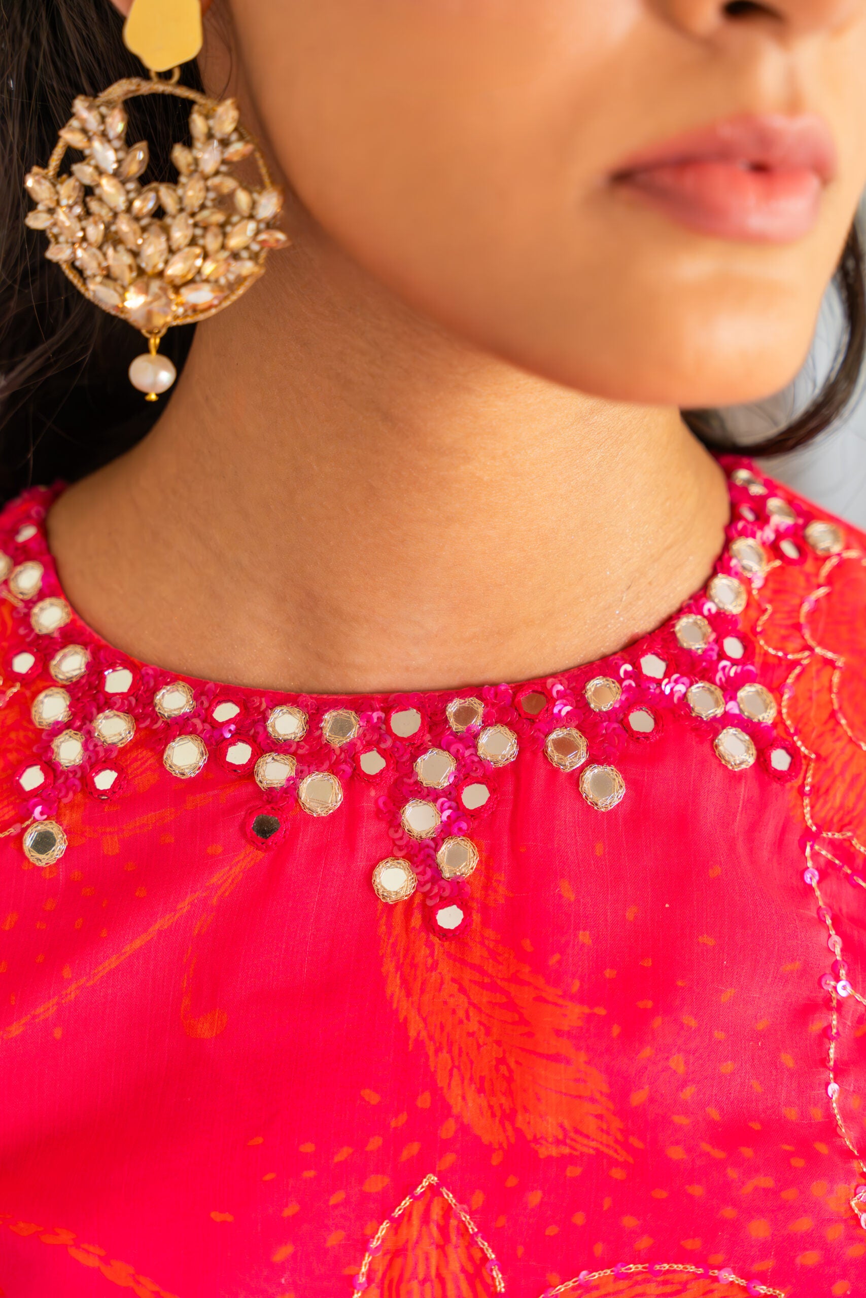 Coral Sunset Lehenga image 7