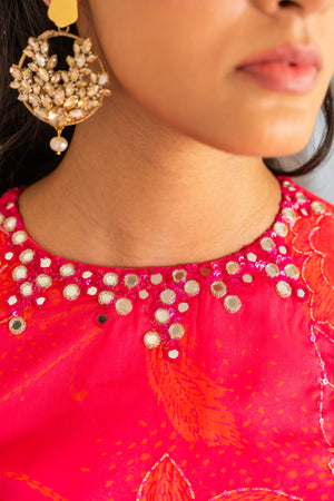 Coral Sunset Lehenga image 7