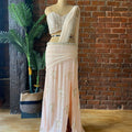 Powder Pink Draped Saree image 0