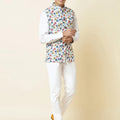 Multicolored Floral Print Bundi Jacket image 0