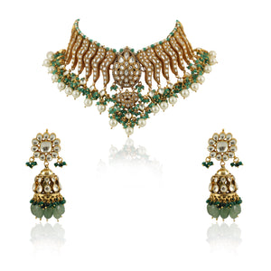 Sea Green Beaded Necklace Set image 6