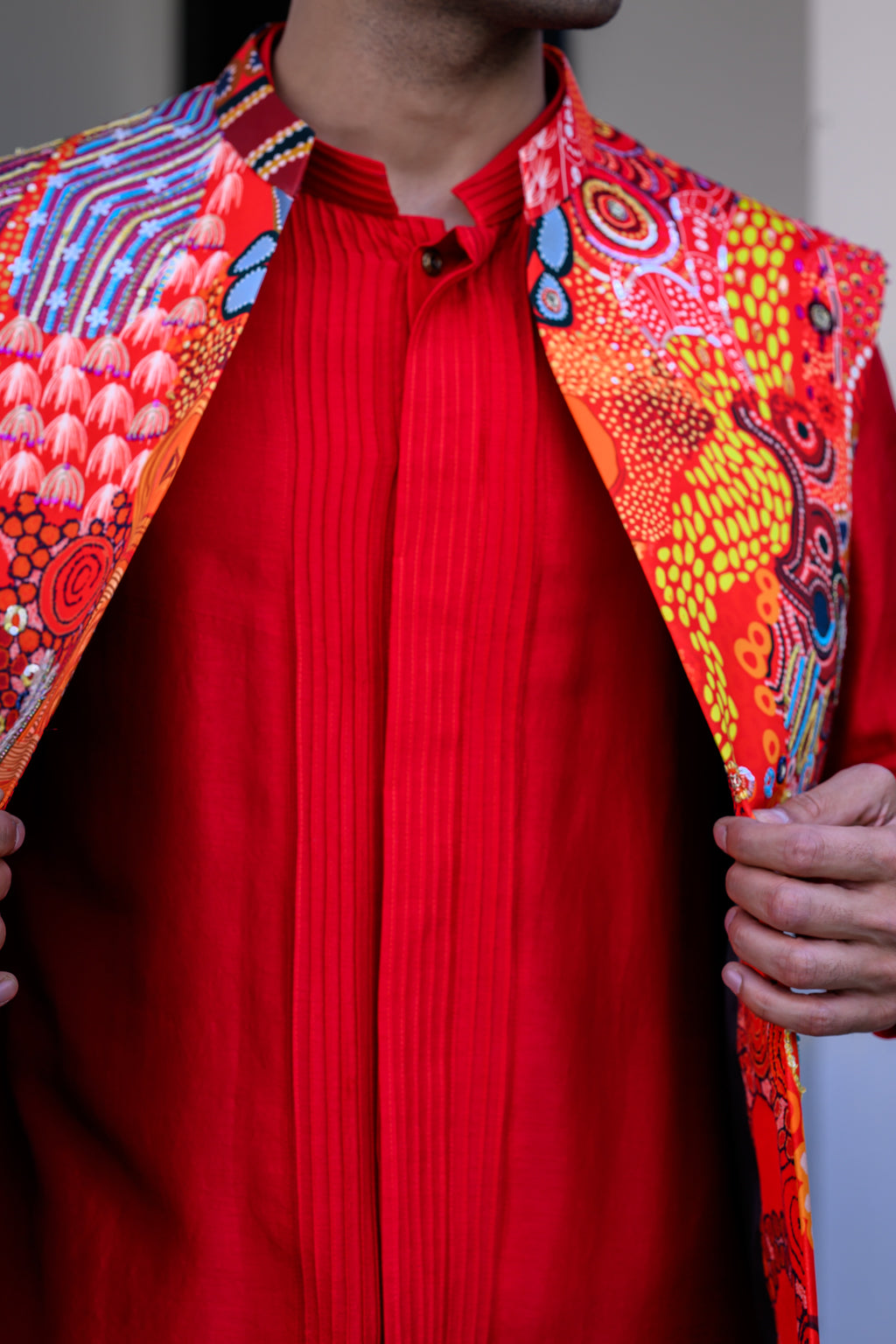 Dawn Highlighted Half Jacket Paidwan With Pants image 6