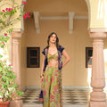 Olive Bloom Pant Bralette Tassel Jacket Set