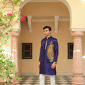 Paisley Patch Bundi Kurta Jacket Pant Set