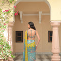 Iris Mist Highlight Prestitched Dual Saree with Embroidered Blouse