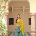 Iris Mist Printed Lehenga with Corset and Dupatta