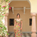 Olive Bloom Prestitched Saree with Blouse