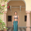 Iris Skirt with Crystal Blouse and Crystal Tassel Palla Saree