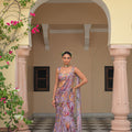 Violet Bloom Saree with Highlight Blouse