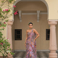 Violet Bloom Highlight Palla Saree with Violet Corset