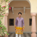 Shaded Appliqué Embroidered Kurta Pant Set