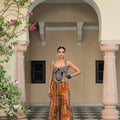 Amber Bloom Kali Pant and Paisley Patch Tassel Top