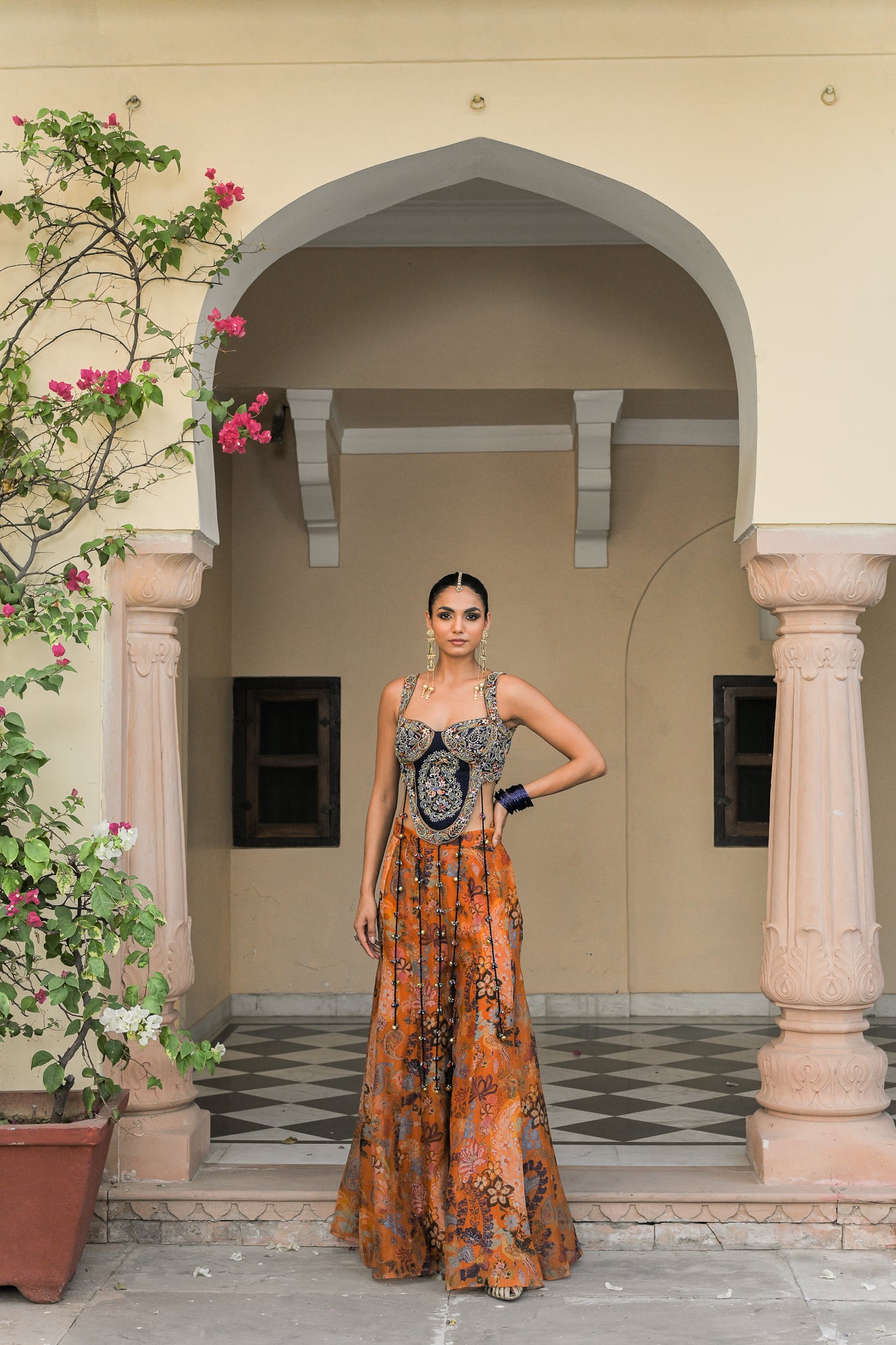 Floral Printed Chiffon Anarkali – East Boutique