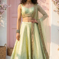Mint Green Stonework Lehenga Set