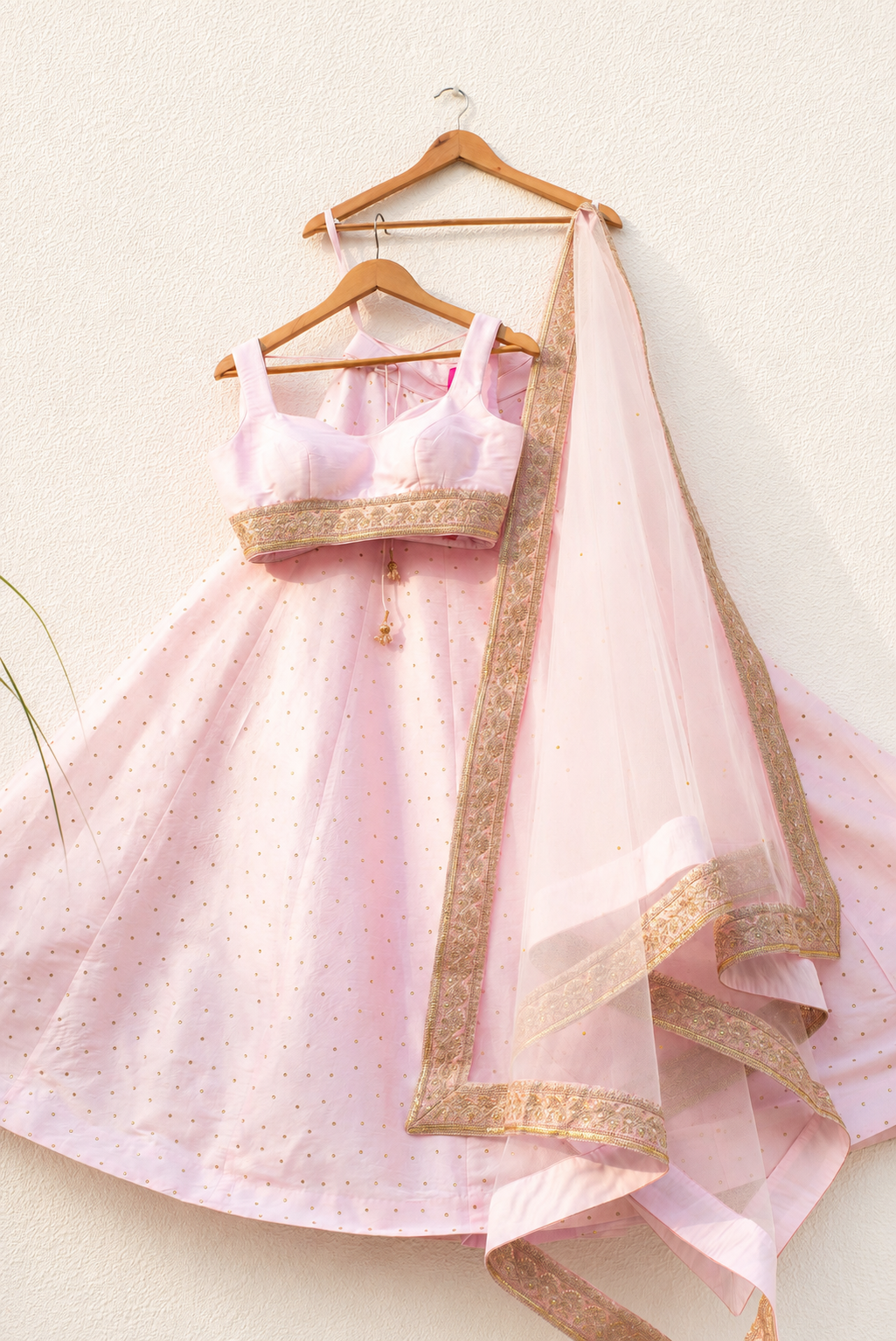 Pink Stonework Lehenga Set