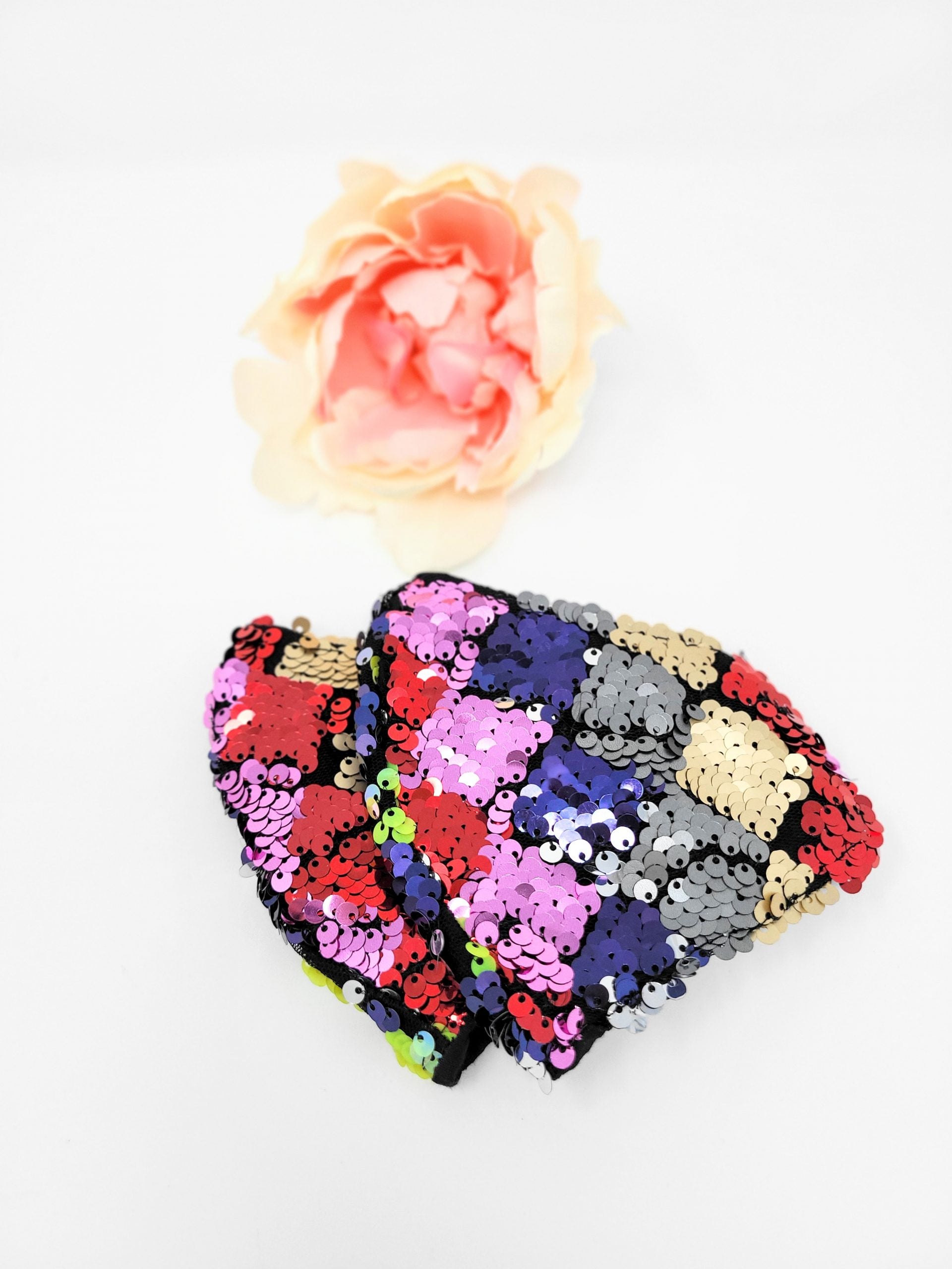 Multi Color Sequins Face Mask image 1