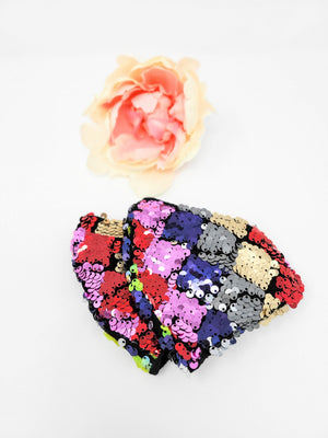 Multi Color Sequins Face Mask image 1