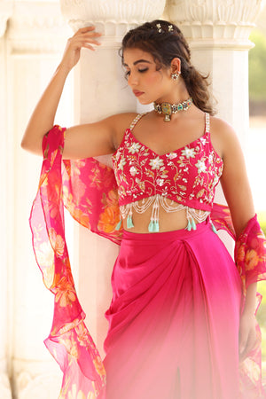 Drape Skirt in Satin image 1