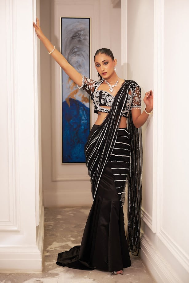 Lana Fishtail Lehenga Saree Set image 1
