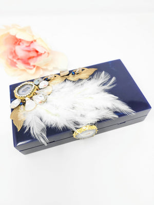 Navy Blue Resin Clutch image 3