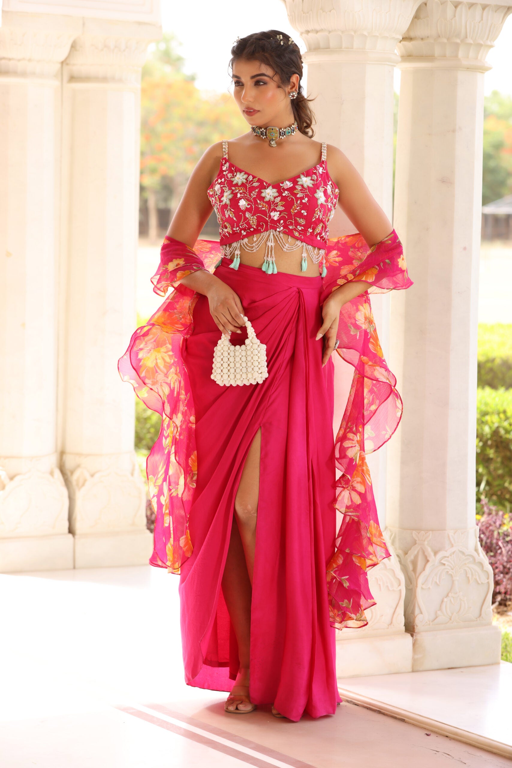 Drape Skirt in Satin image 6