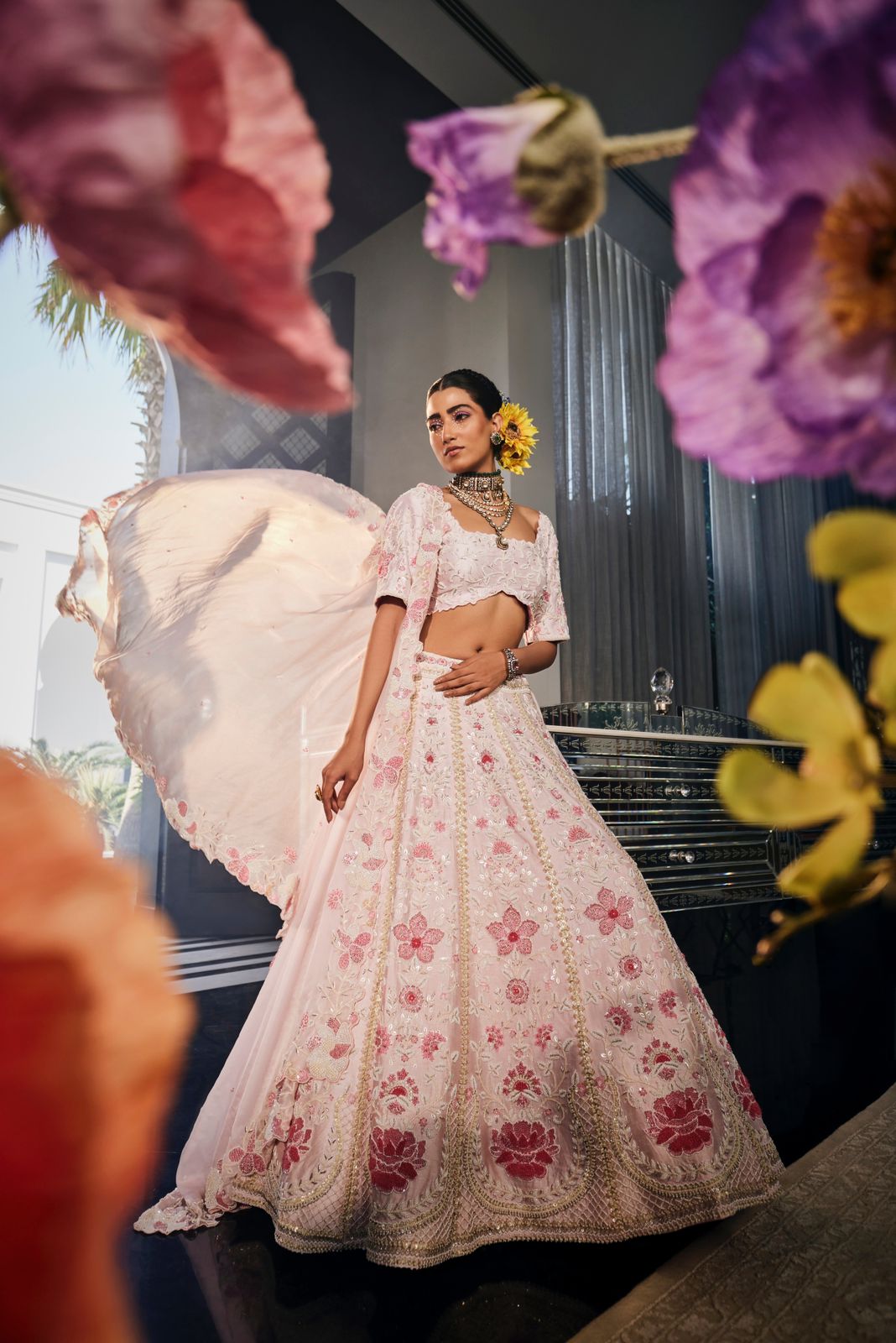 Baby Pink Sammy Lehenga Set image 7