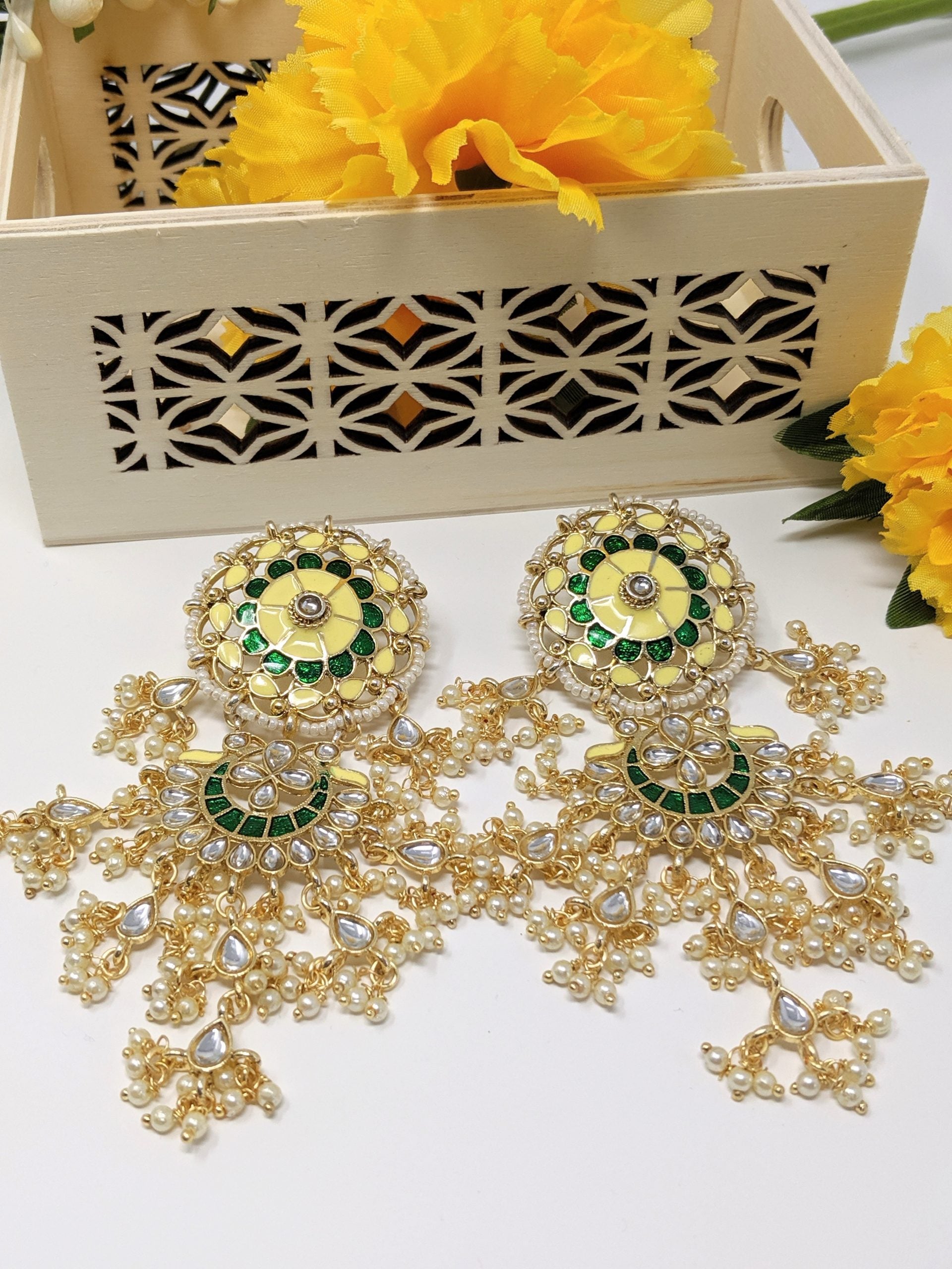 Meenakari Circle Earrings image 1