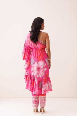 Pink One-Shoulder Co-ord Set image 1