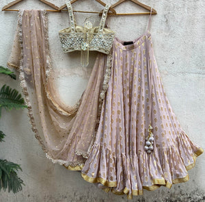 Nude Butti Mirror Lehenga Set image 4