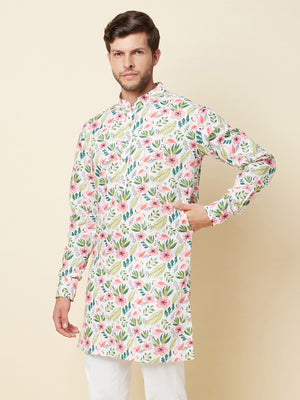 White Print Kurta image 5