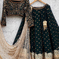 Deep Green Lehenga image 0