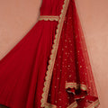 Red Anarkali Set image 0