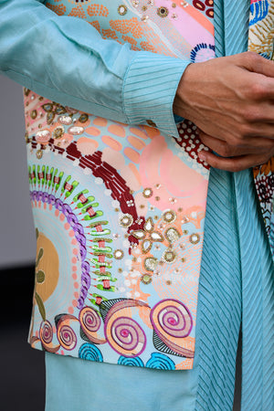 Gardenia Highlighted Half Jacket With Pants image 5