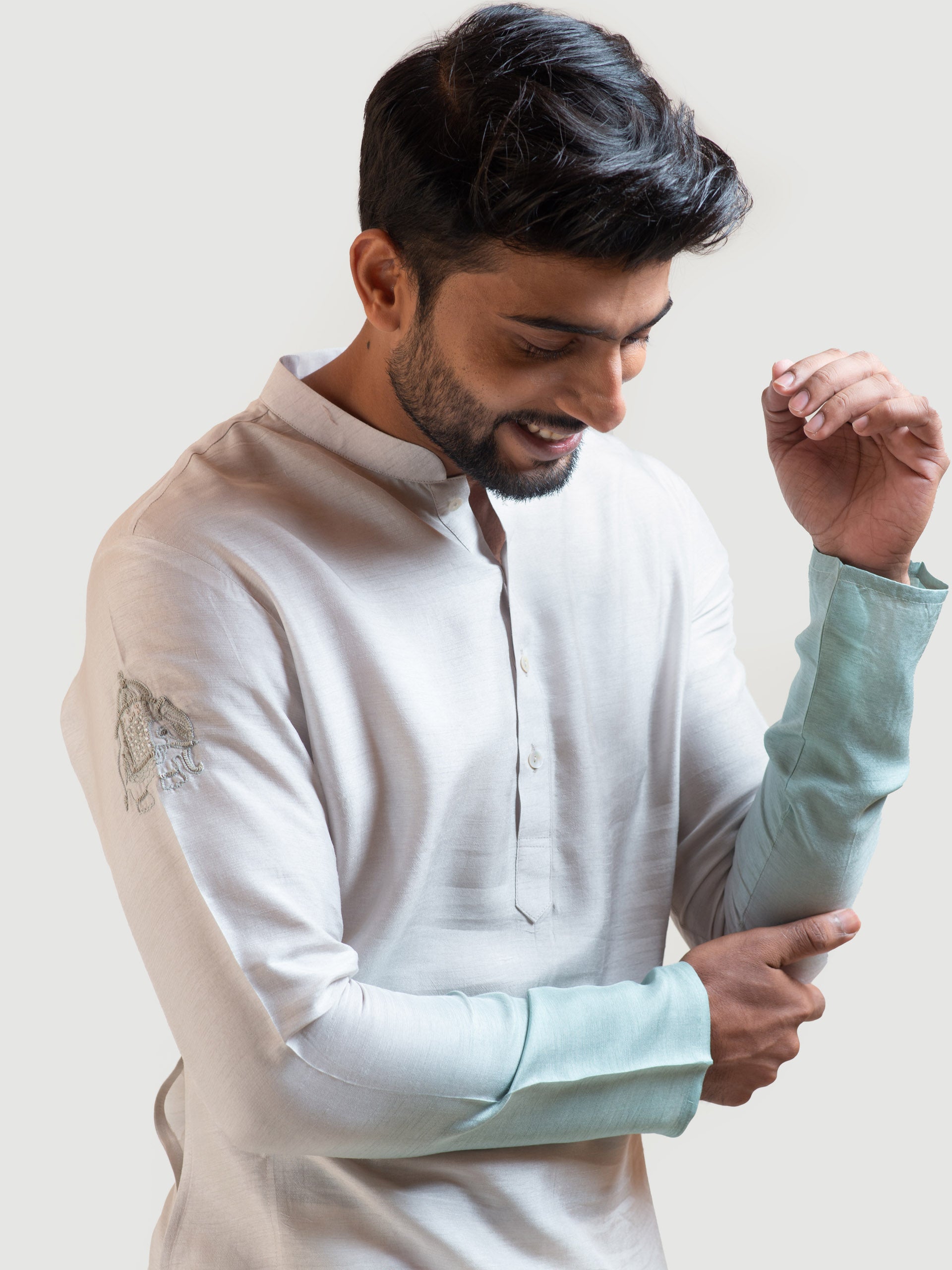 Sea Shaded Kurta Set image 3