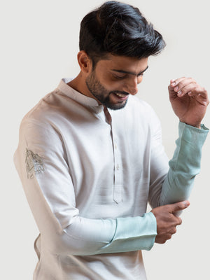 Sea Shaded Kurta Set image 3