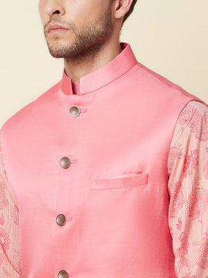 Pink Floral Kurta Set image 1