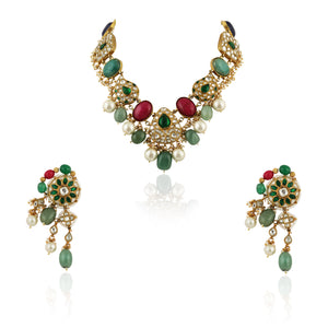 Multicolour Traditional Necklace Set image 0