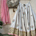 Off White Lehenga with Colourful Embroidery image 0